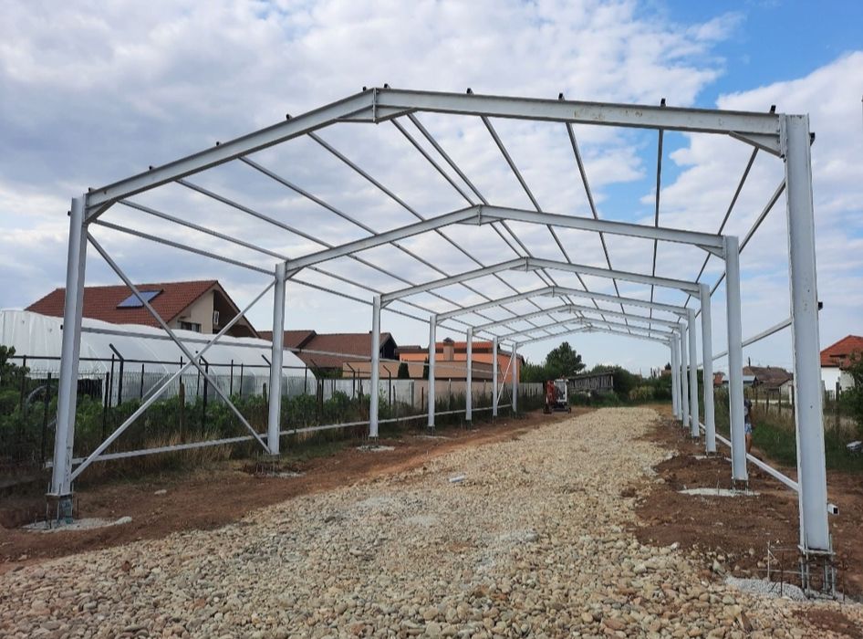 structură metalică 10x20 din profile cu teava pe acoperis la 5000euro