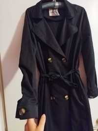 Дамски черен шлифер пролет-есен