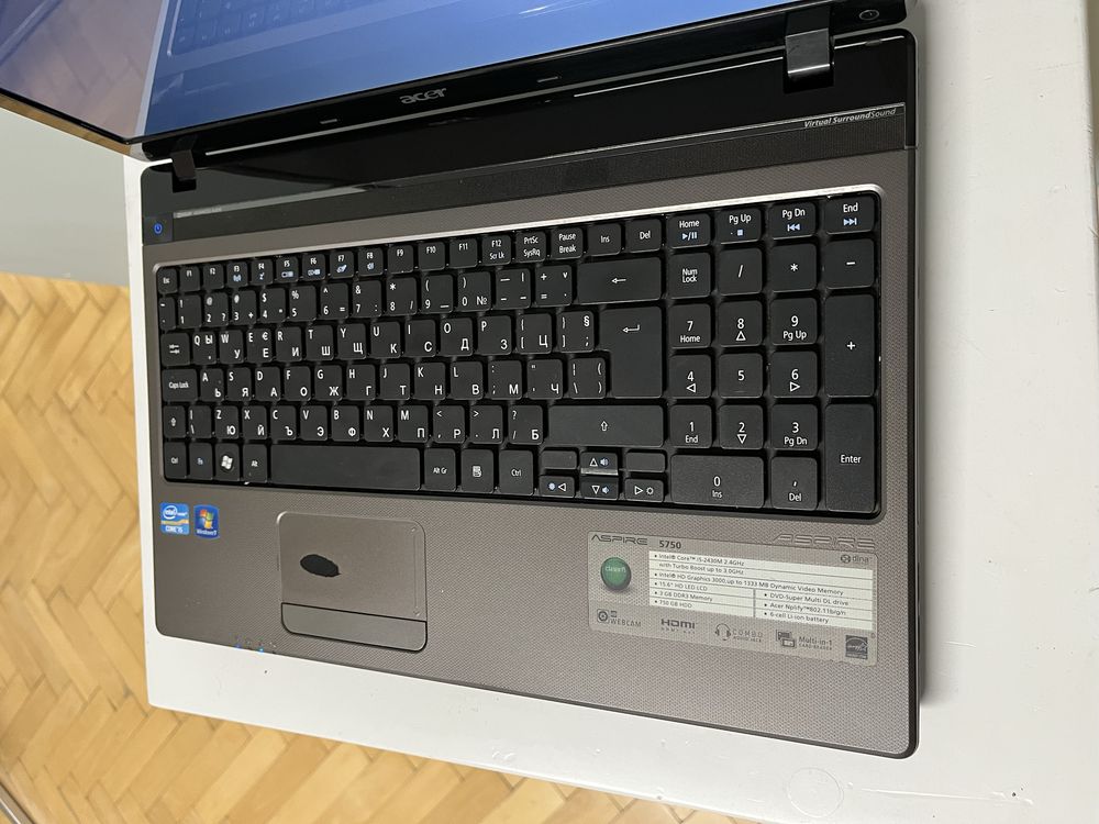 Лаптоп Acer aspire 5750