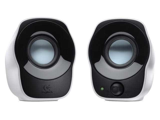 Тонколони Logitech Z120, 2.0, 1.2W, 3.5mm жак, USB, бели, нови