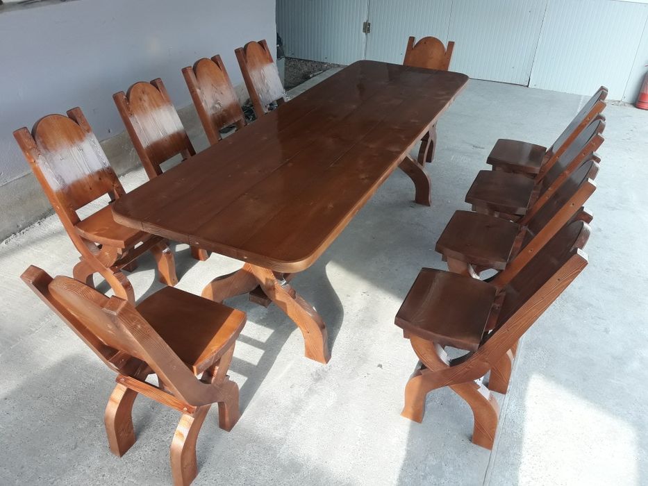 " Mobilier Gradina" set masa + 10 scaune (masa cu scaune)
