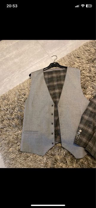 Costum barbati sacou vesta pantaloni