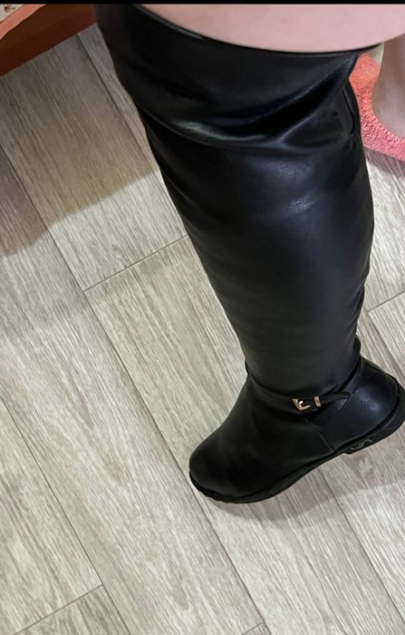 Ботфорты кожаные