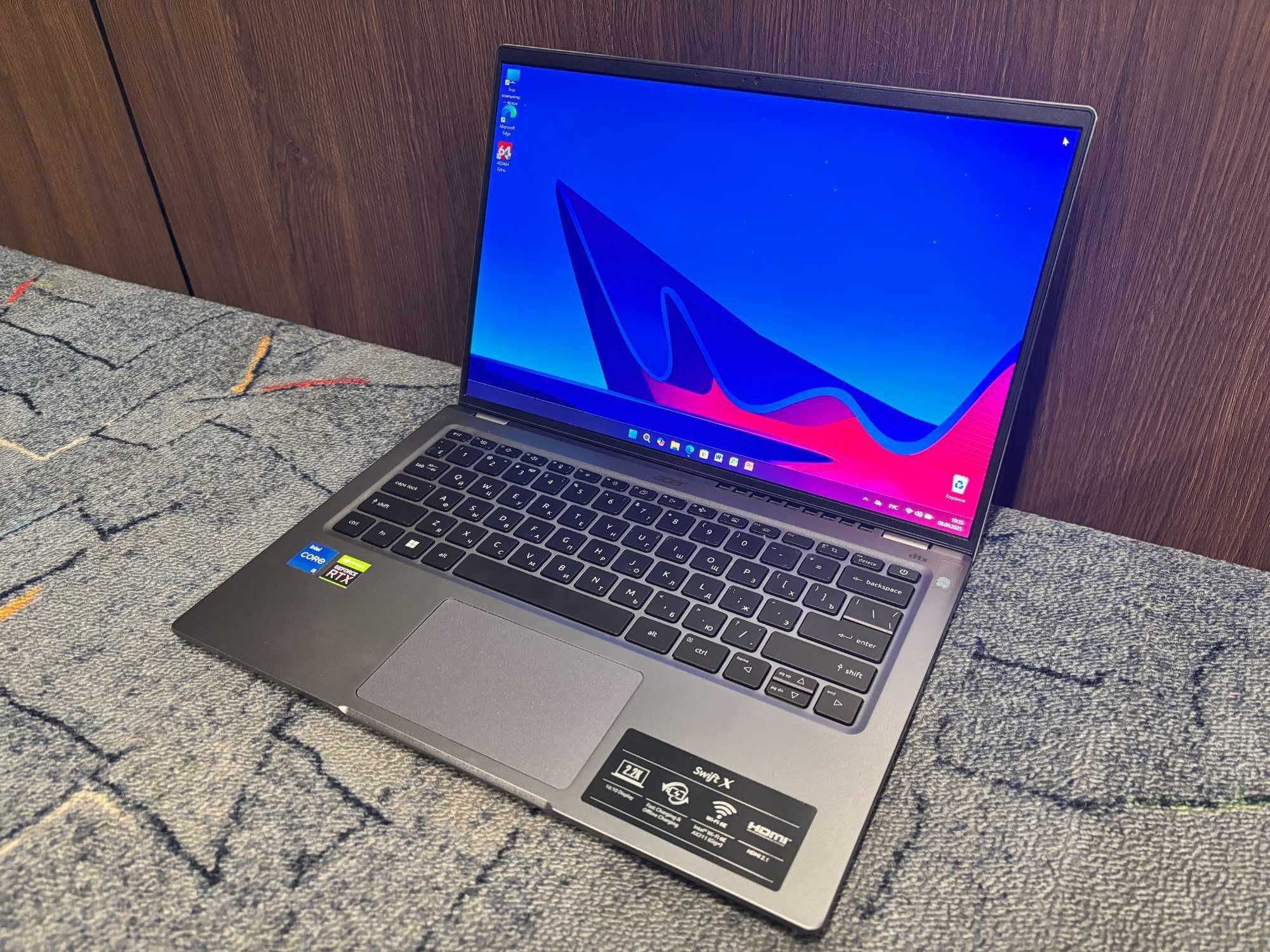 Игровой ноутбук. i5 1240p. RTX 3050. Экран 2.2К. Ram 16 Ddr 5