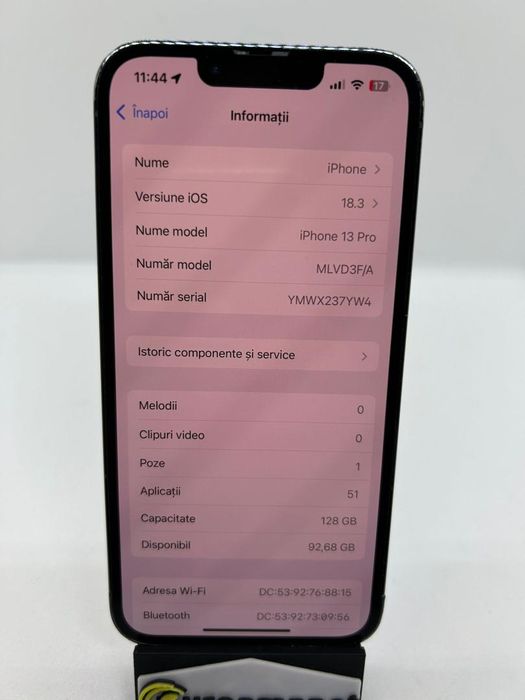 Apple iPhone 13 Pro, 128GB, 5G, Sierra Blue, 87% baterie -D-