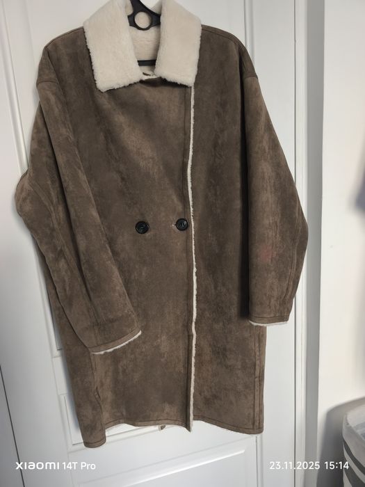 Дубленка замша/экомех новая