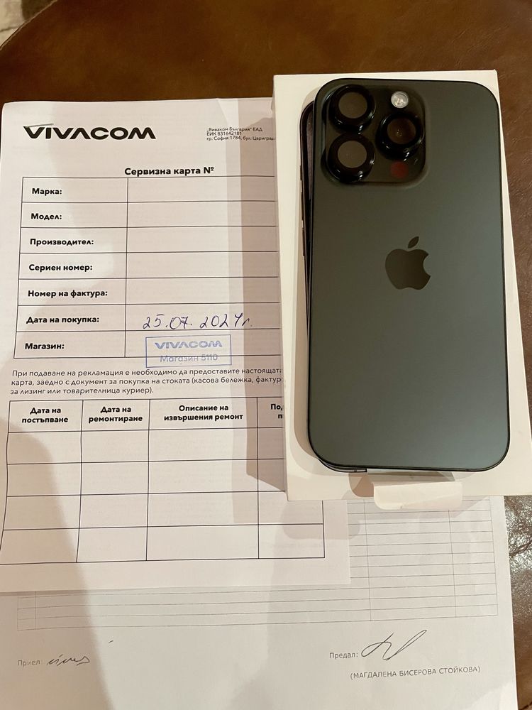 Гаранционен Iphone 15 Pro 128GB  90% батерия