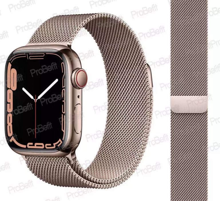 Curea Ceas Apple Watch 4 5 6 SE 7 8 9 10 Husa Folie Bratara Metalica G