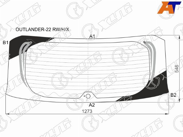 Стекло заднее с обогревом  Mitsubishi Outlander