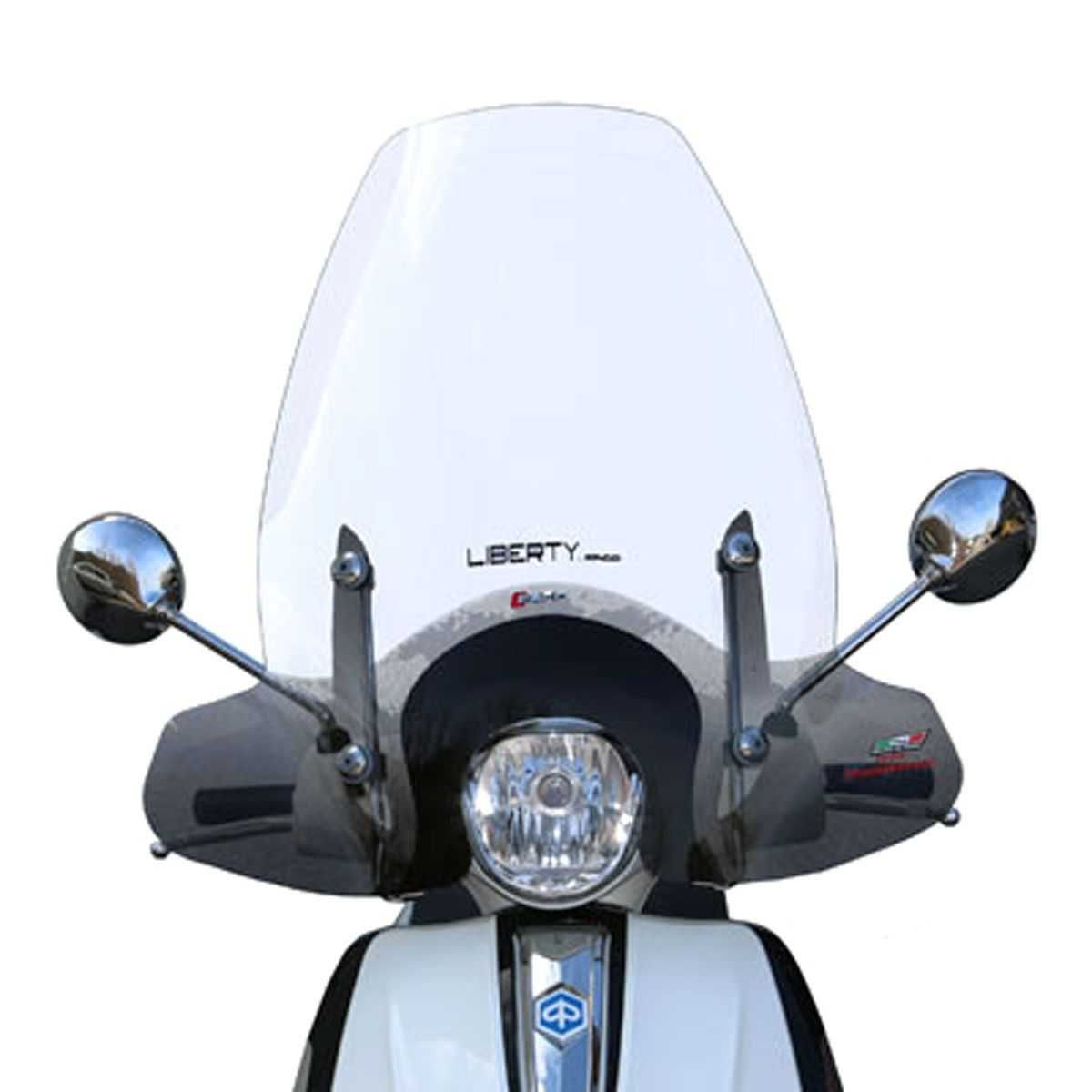 Piaggio Liberty слюда/ветробран комплект с държачи 2016-21