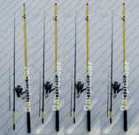 SET 4 Lansete ROBINHAN BOLENTINO PLUS 3m+4 Mulinete Saimino X4000