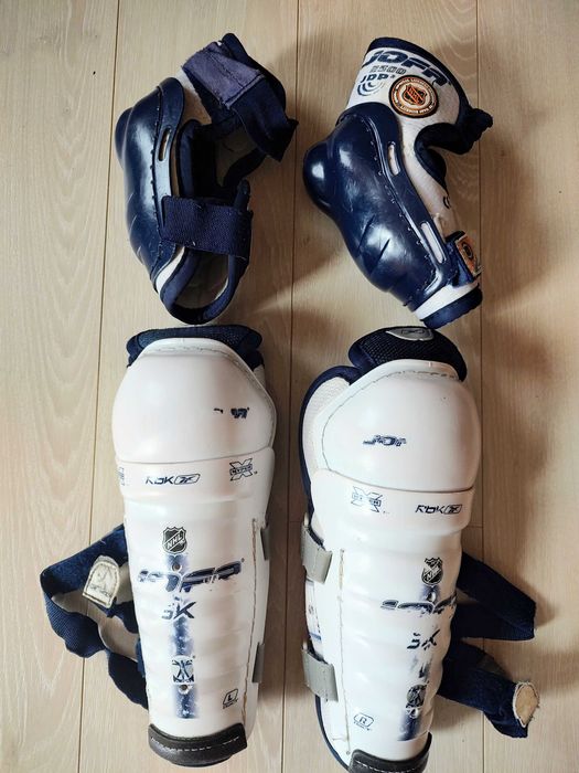 Кънки, стик, протектори - хокейна екипировка за дете - 10-11 години