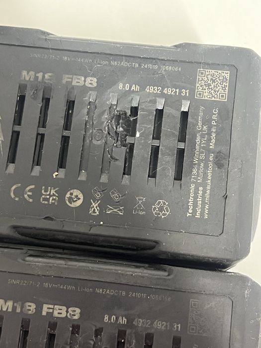 Milwaukee M18 FB8 Ah forge acumulatori