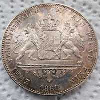 Moneda Germania Bayern  Vereinstaler, 2 Taler, 1860 Maximilian II.