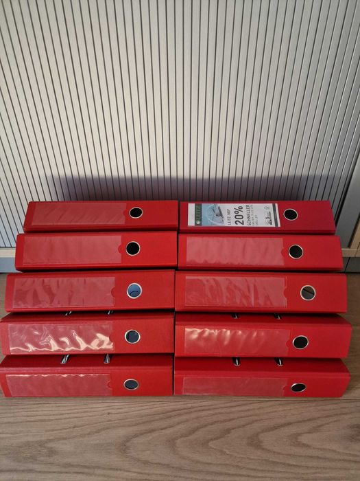 Biblioraft Leitz 10 buc. rosu 80mm / 8cm