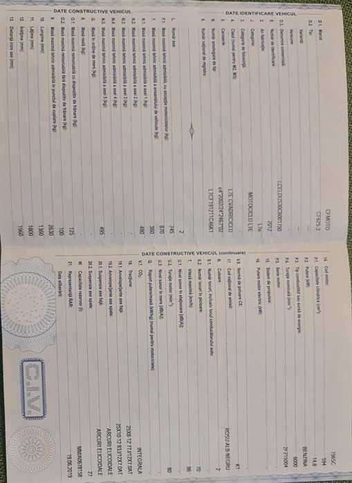 CF moto impecabil de vanzare