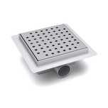 Sifon pardoseala tip rigola dus cu gratar Square, integral inox, 15x15