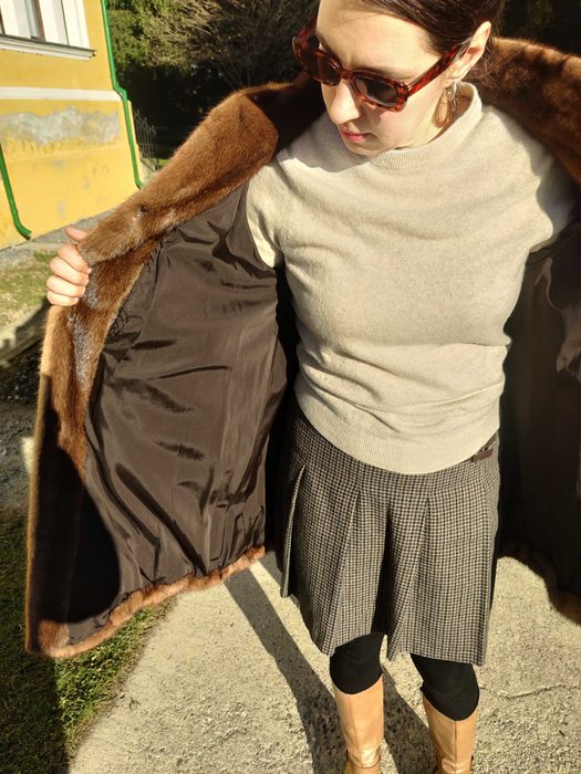 Haina de Blana Naturala de Nurca Aurie 2XL  NOUA (Nr 28BIS)