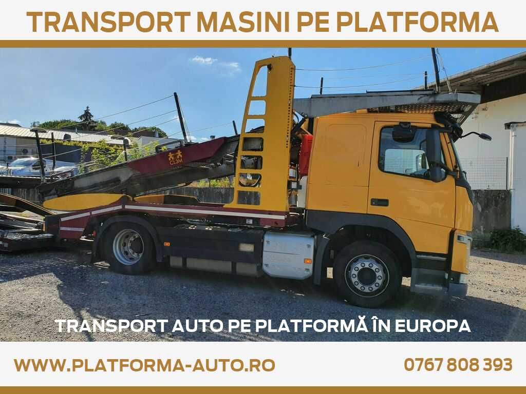 Transport auto pe platforma