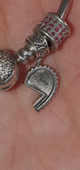 Brățară argint 19 cm + doua charmuri