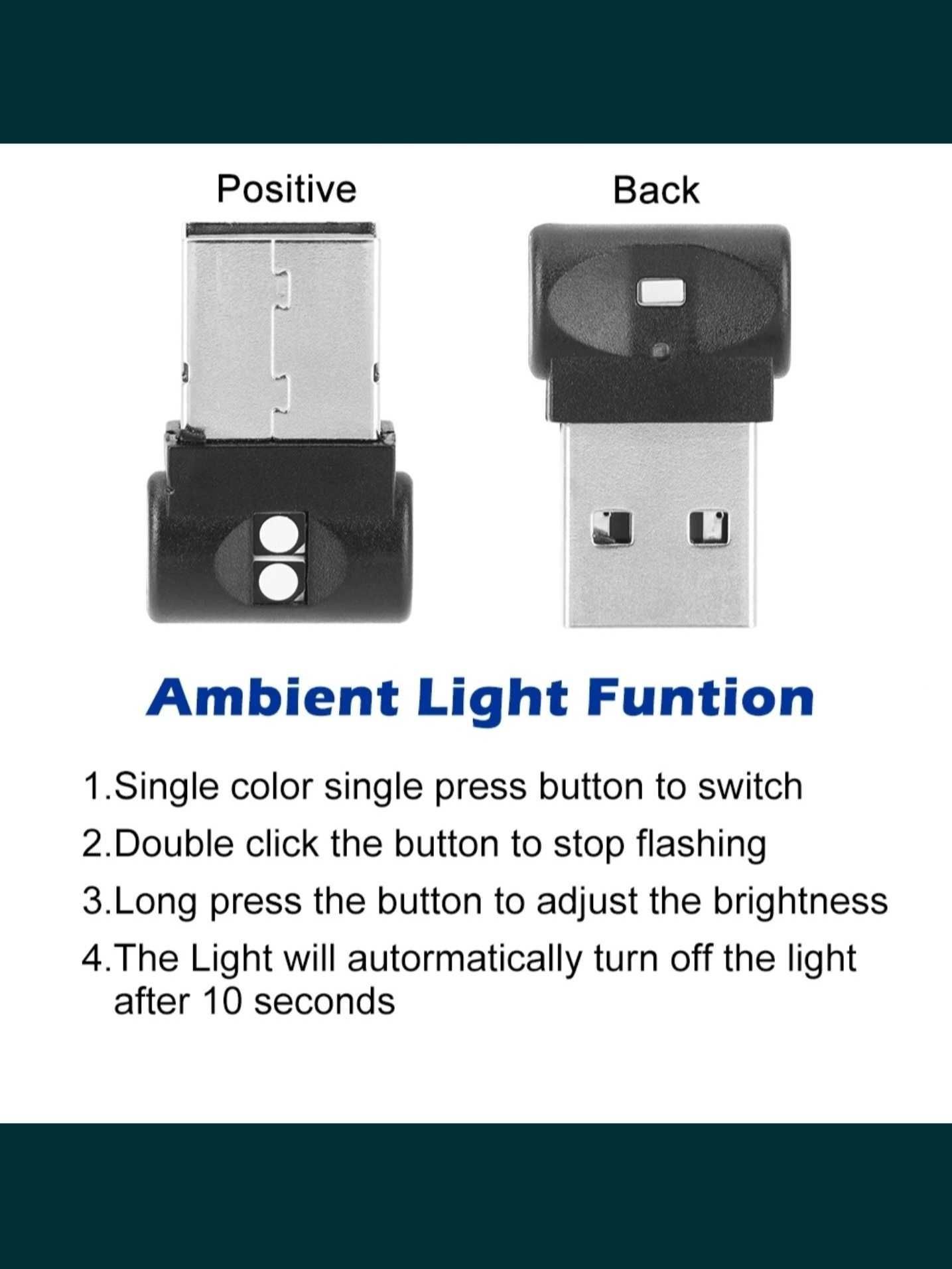 Mini LED 7 culori Ambiental (auto, laptop, desktop, home) - Accesorii