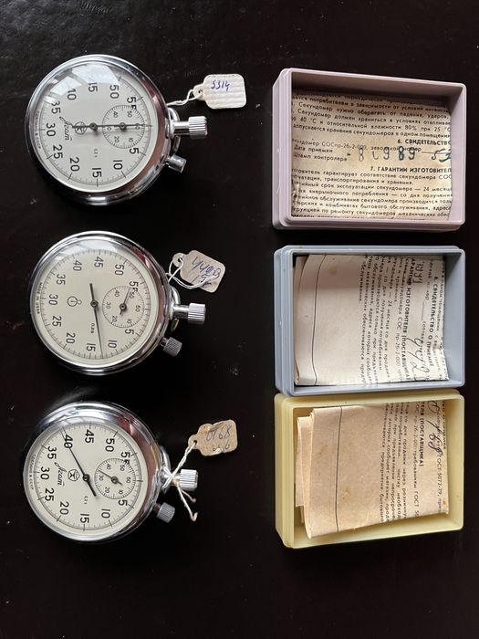 Секундомер СССР, новые, с инструкцией, в упаковке