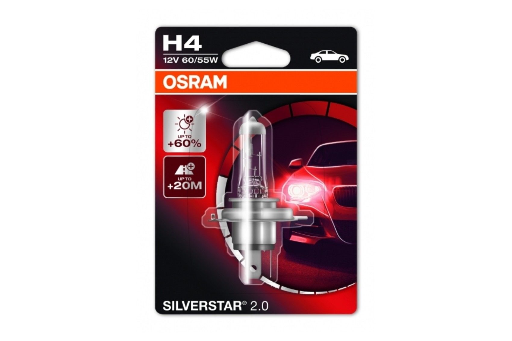Bec Auto Halogen Osram SILVERSTAR H4 12V 60/55W