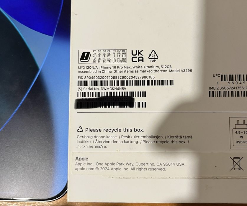 iPhone 16 pro max 512