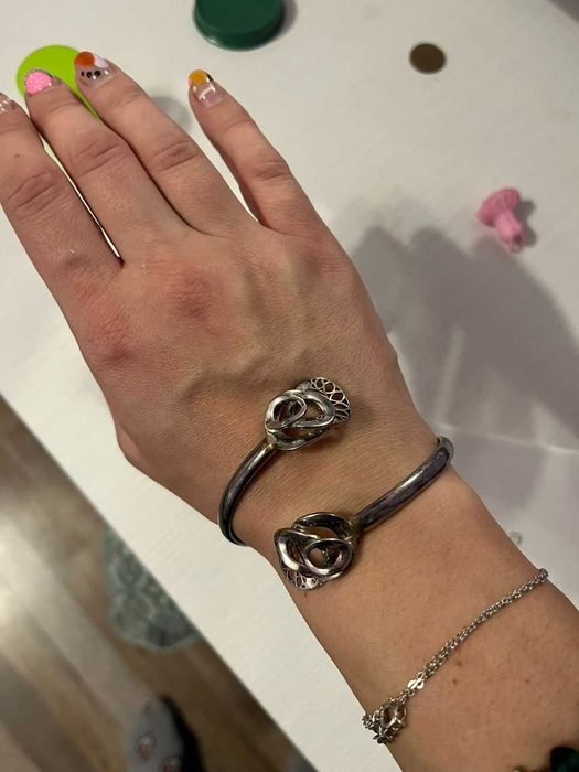 Комплект гривна и обеци 925 сребро