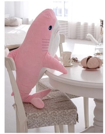 Мягкая игрушка подушка Акула розовая