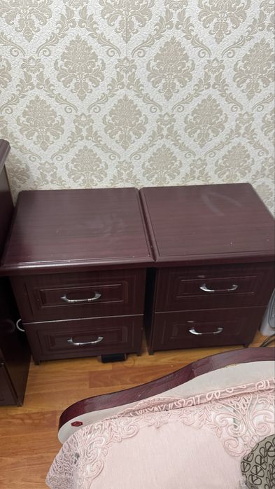 Йоток хона учун спальный гарнитур,2та тумба , тримо ,5 эшикли шкаф,