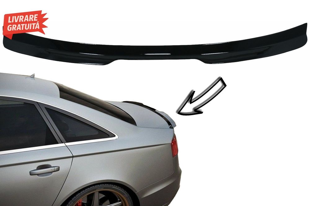 Eleron portbagaj Audi A6 C7 4G Sedan 4 Usi (2011-2018) Negru Lucios- livrare gratuita