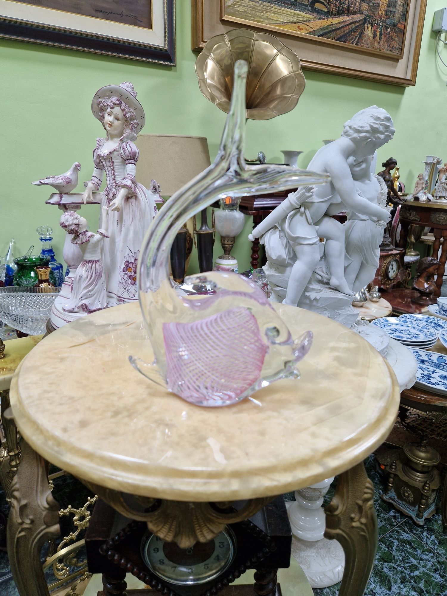 Превъзходна антикварна колекционерска риба Murano