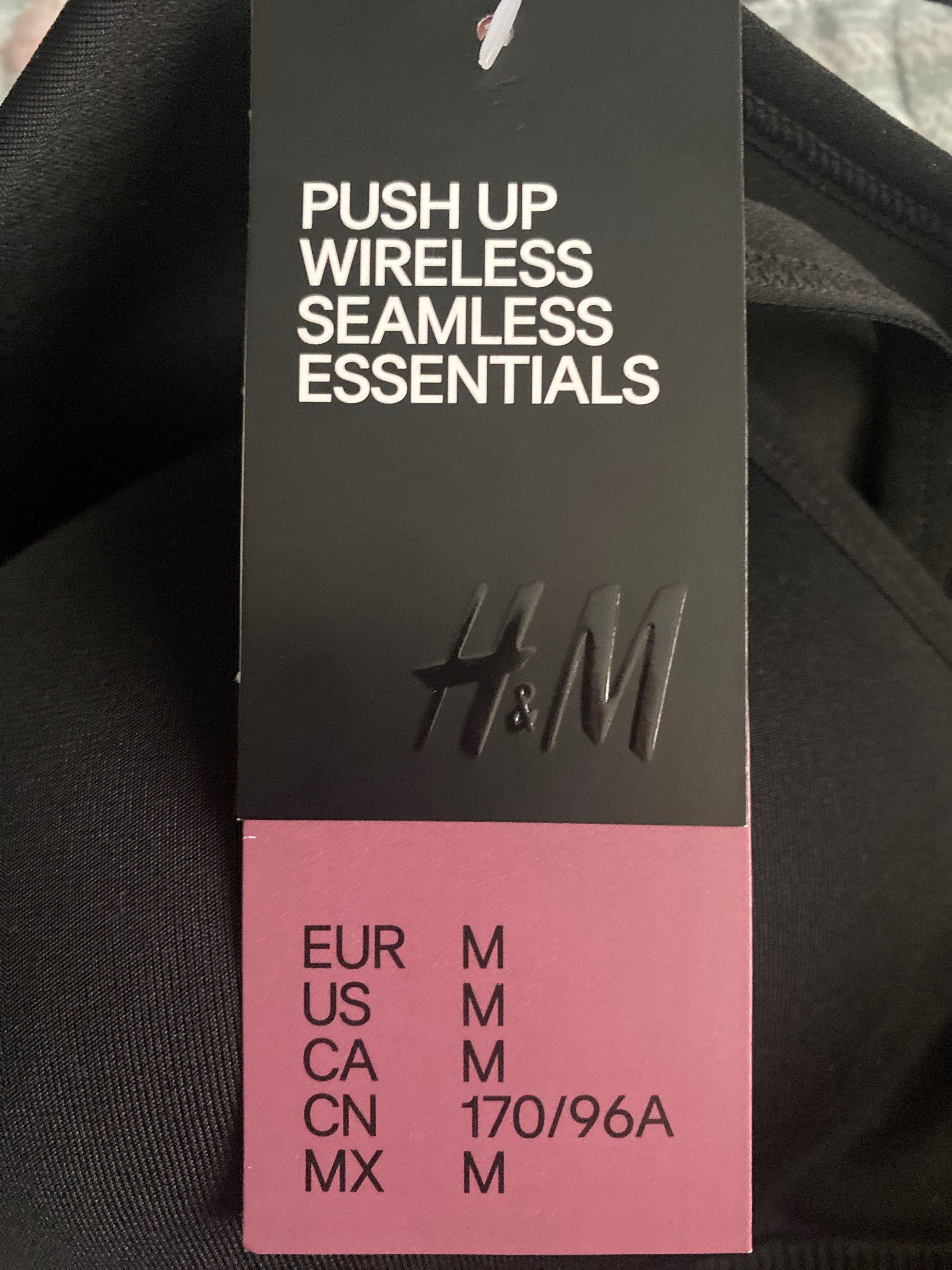 Бесшовный бюстгальтер H&M, топ с балконом и пушапом