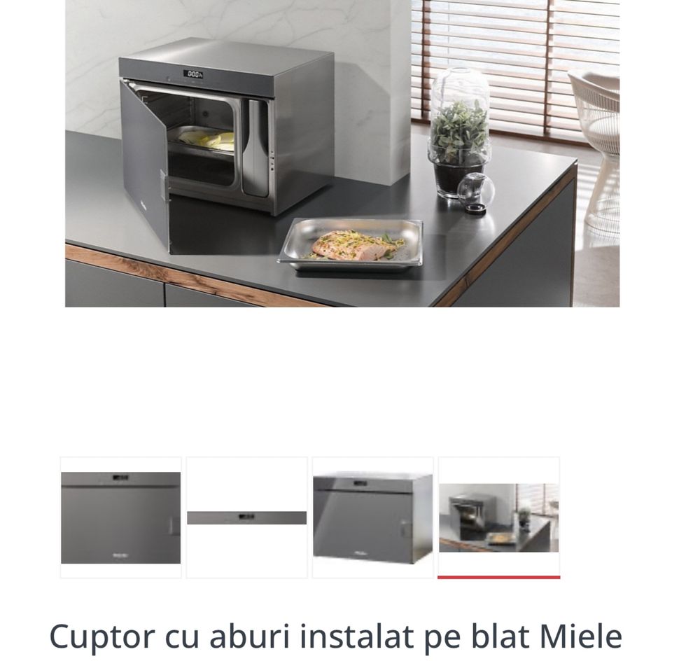 Cuptor electric Miele Negru cu abur, de blat!