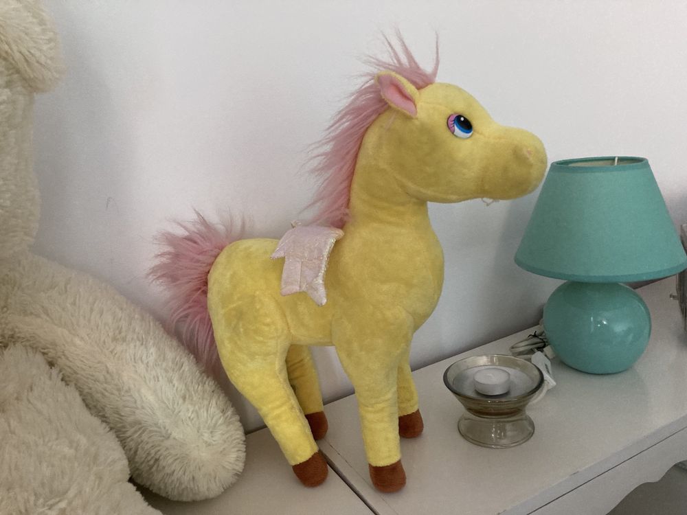 Ponei cu aripi RCO Toys baterii canta, 35cm jucarie calut Poney