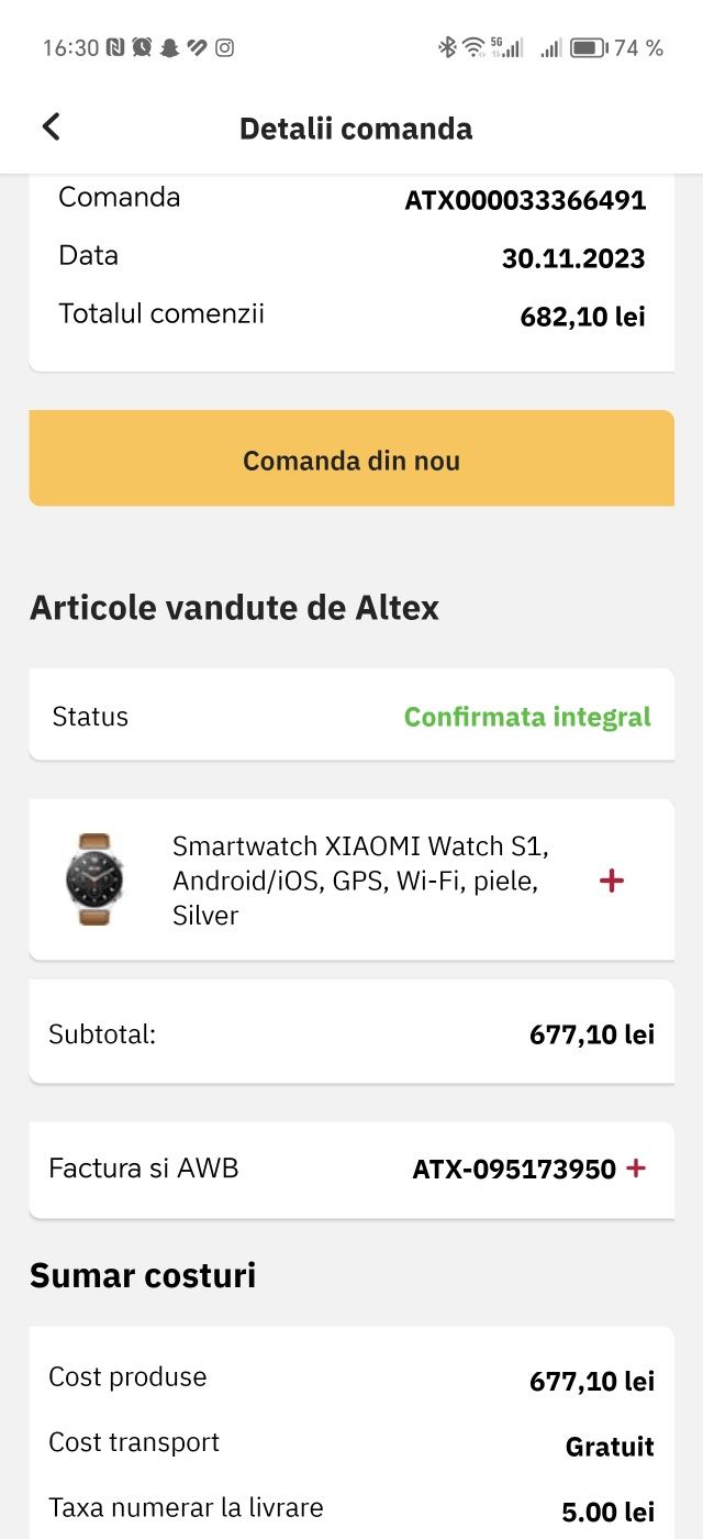 Vând Smartwatch Xiaomi S1