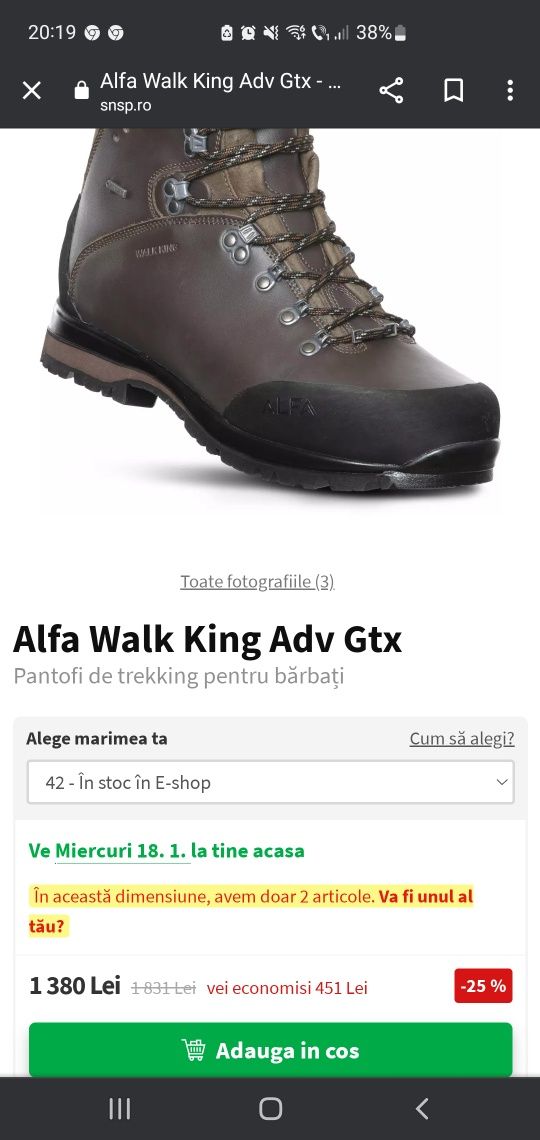 Ghete walk king alfa 45 noi