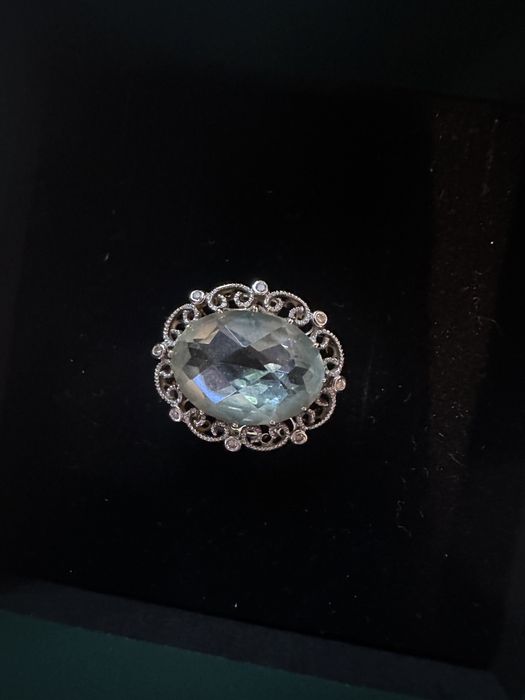 La Rosa bijuterie Inel aur galben si aur alb