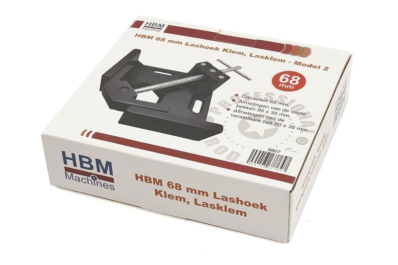 Заваръчна ъглова стяга, 90 градуса, 68 мм, premium, hbm machines холан