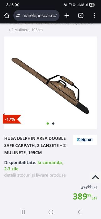 Bagajerie Delphin Area 3xl si geanta lansete 195cm