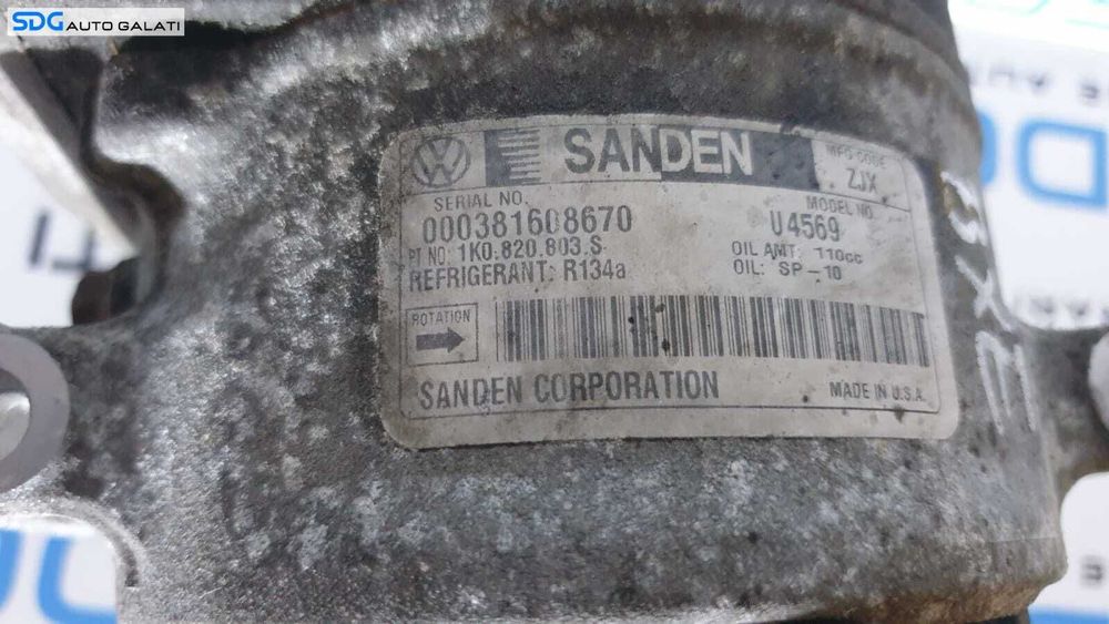Fulie Compresor AC Aer Conditionat Volkswagen Passat B6 2005 - 2010 Cod 1K0820803S [S0157]