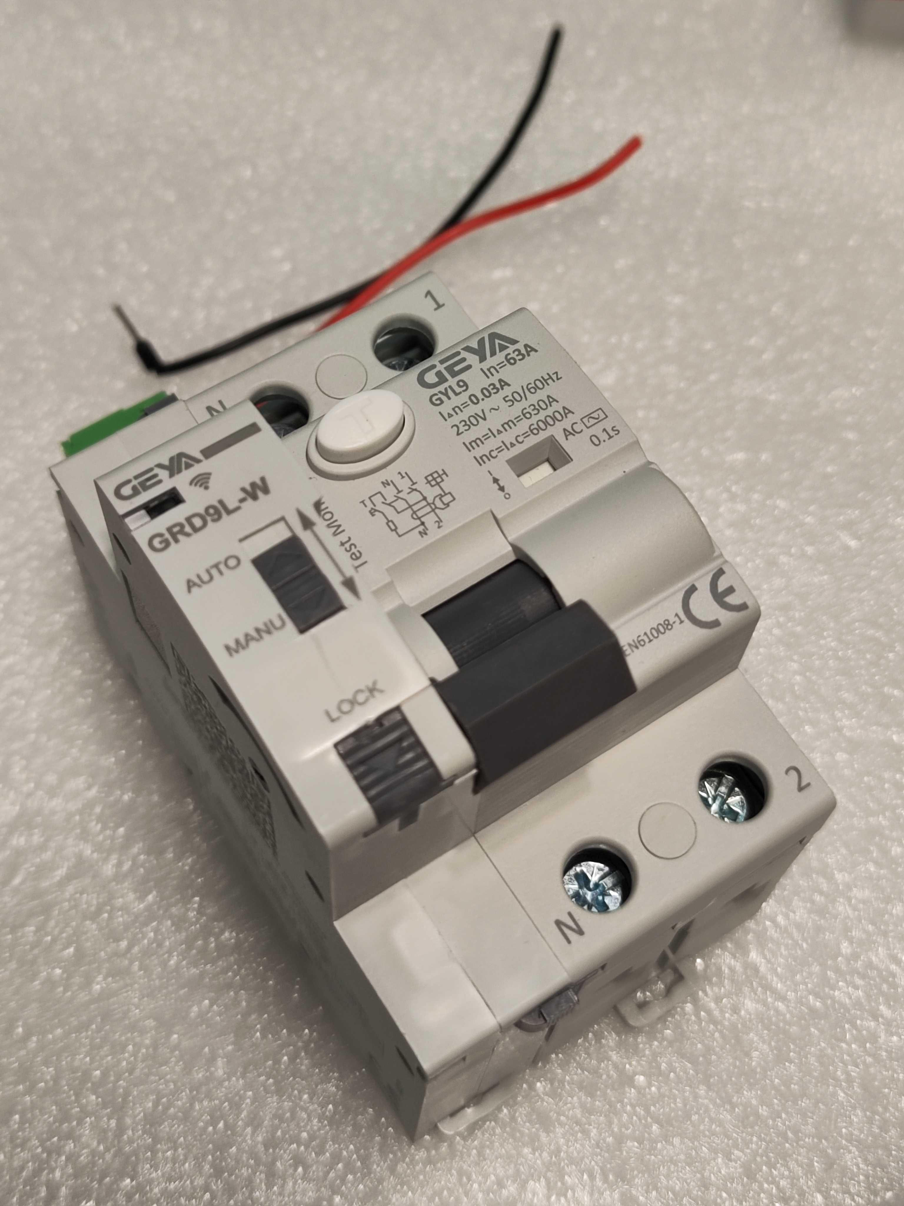 GEYA Tuya WiFi смарт ДТЗ AC тип, 2P 230V, 40/63A, 30/300mA
