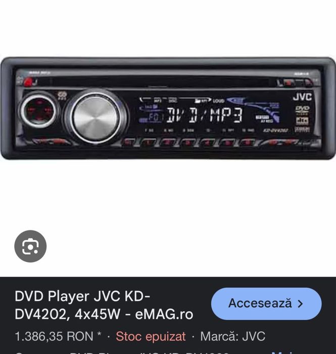 CD player auto JVC KD DV 4202 Top