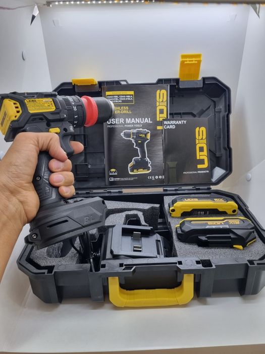 Ударная дрель-шуруповерт аккумуляторная бесщеточная UDIS