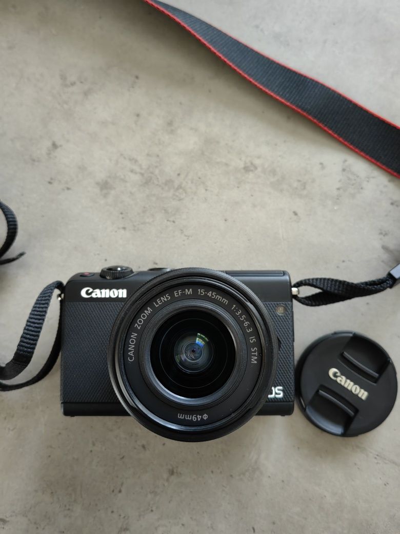 Aparat foto Mirrorless Canon EOS M100, 24.2 MP, Black + Obiectiv 15-45