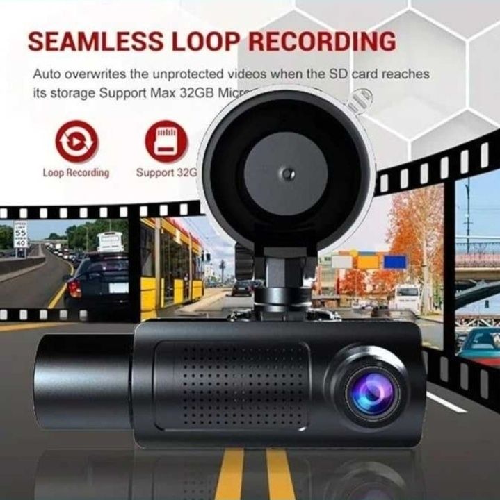 SHRINLUCK X5 4K Dash Cam Auto, 3-канална камера за автомобил
