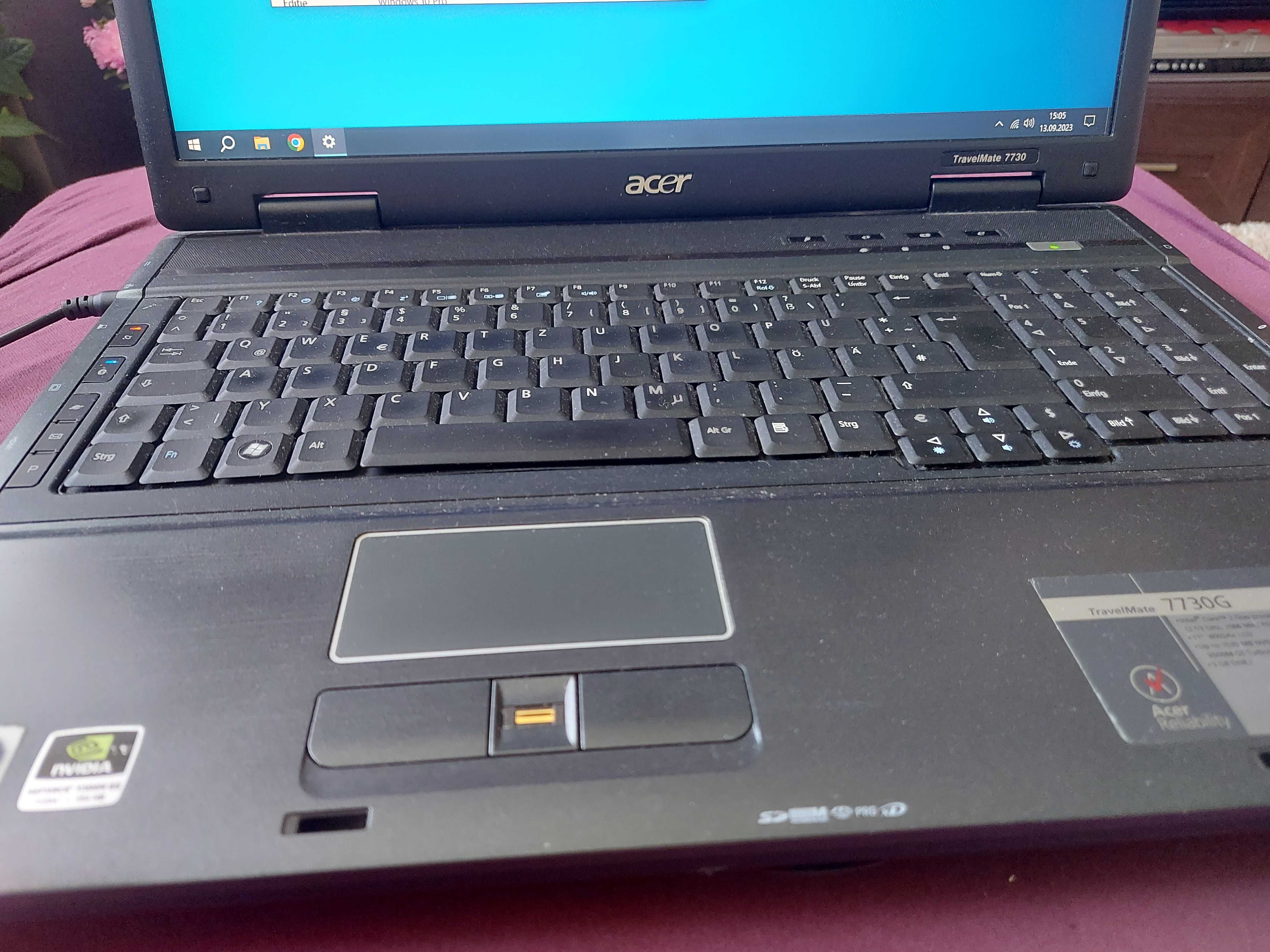 Laptop Acer TravelMate 7730 funcțional