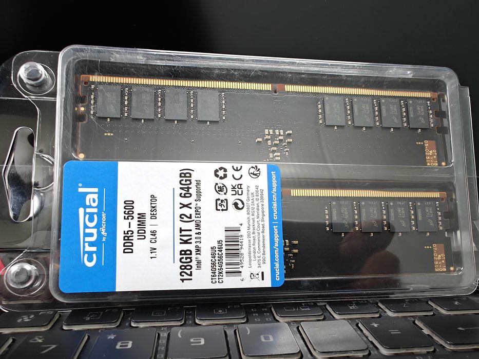Memorie RAM Crucial PRO 2x64GB DDR5 5600Mhz CL46 Dual Channel Kit