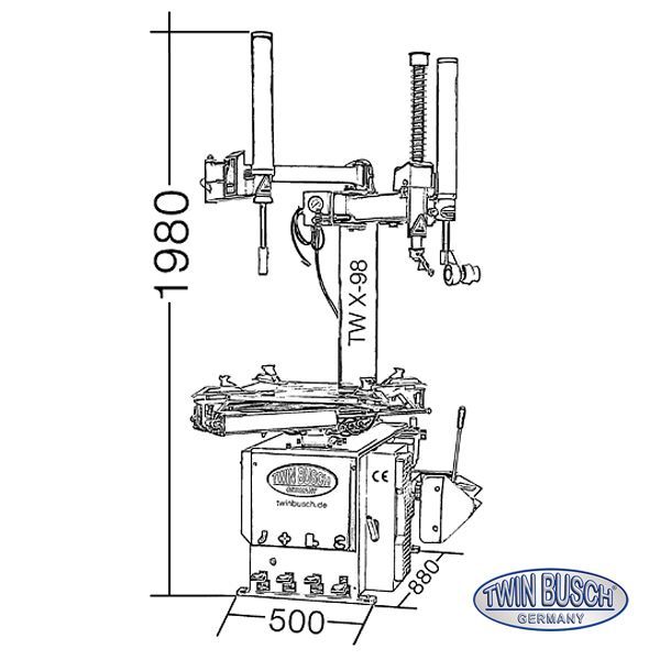 Демонтаж монтаж машина нископрофилни RUN FLAT  28″ TWIN BUSCH GERMANY